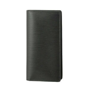 Louis Vuitton Epi Leather Long Wallet Brazza Black